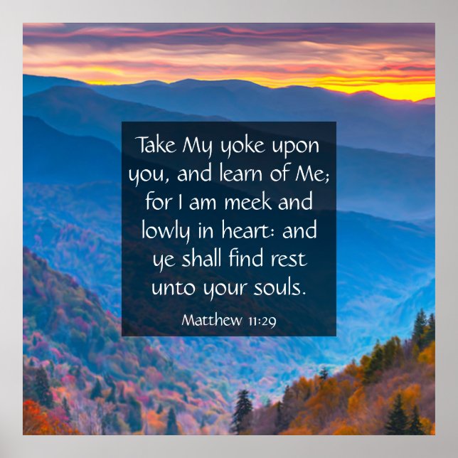 Poster Mateus 11:29 (Frente)