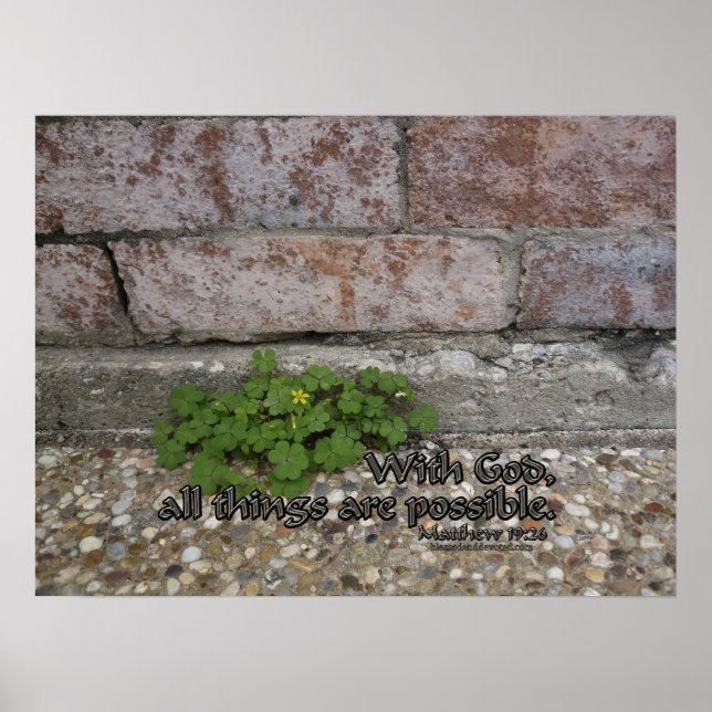 Póster Mateus 19:26 (Frente)