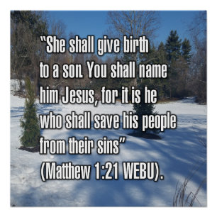 Póster Mateus 1:21 WEBU