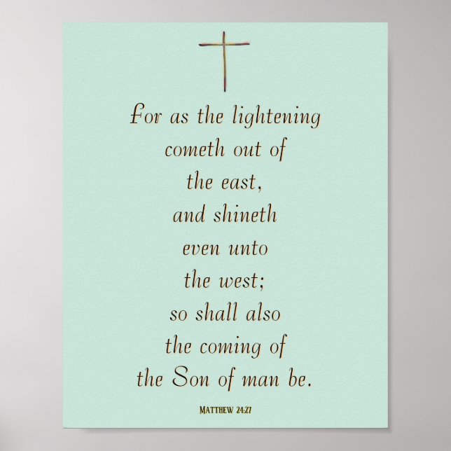Poster MATEUS 24:27 “Pois como o relâmpago vem…” (Frente)