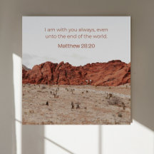 Mateus 28:20 Arte de Parede KJV –Pôster de Escritu