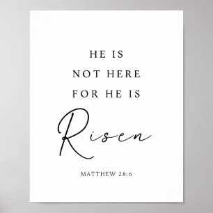 Poster Mateus 28:6 Ele Ressuscitou, Páscoa Cristã