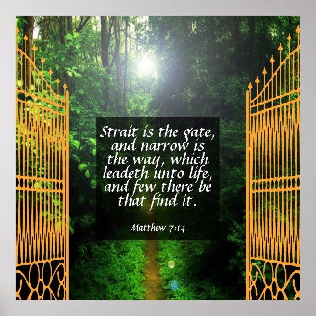 Poster Mateus 7:14 (Frente)