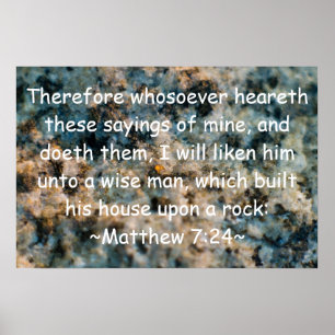 Póster Mateus 7:24