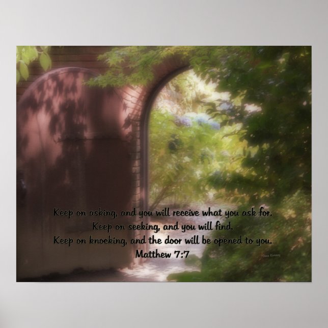 Póster Mateus 7:7 (Frente)