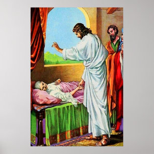 Póster Mateus 8:14 15 Curando a Mãe de Peter em Direito