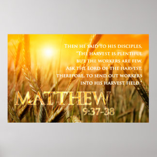 Poster Mateus 9:37-38