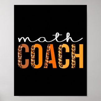 Poster Math Coach Leopard Squad Fall Autumn Thanksgi
