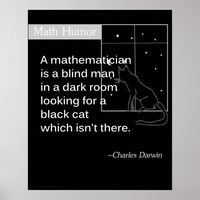 Póster Math Humor de Charles Darwin (Frente)