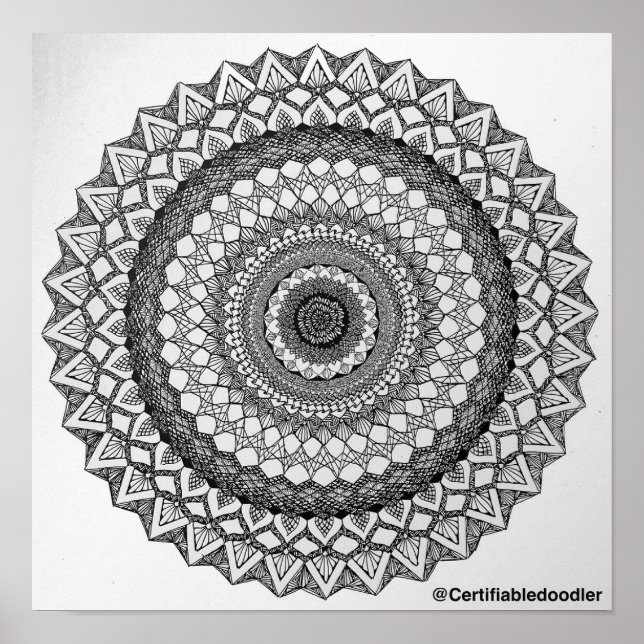 Poster Math inspirou Mandala (Frente)