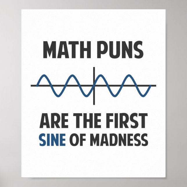Póster Math Puns Primeiro Sino da Loucura (Frente)