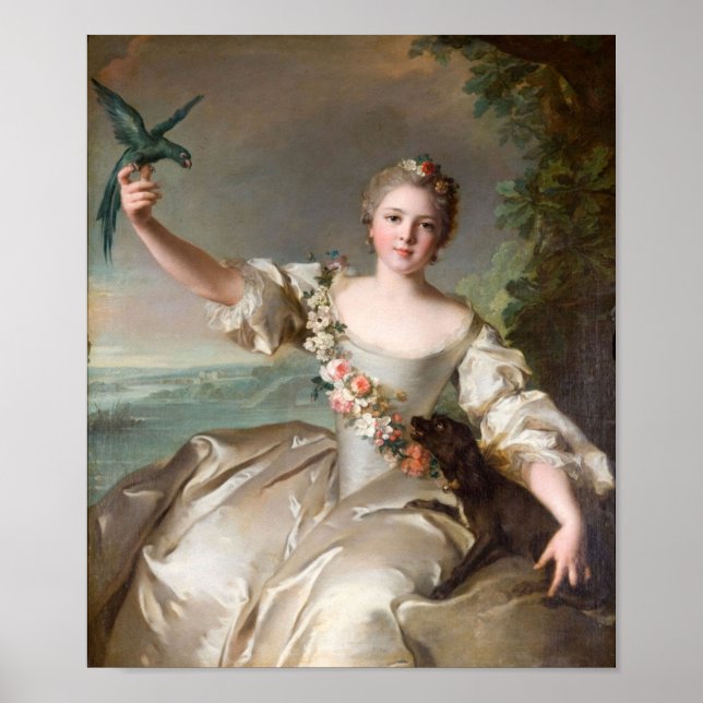 Poster Mathilde de Canisy - Marquise d'Antin - Nattier (Frente)