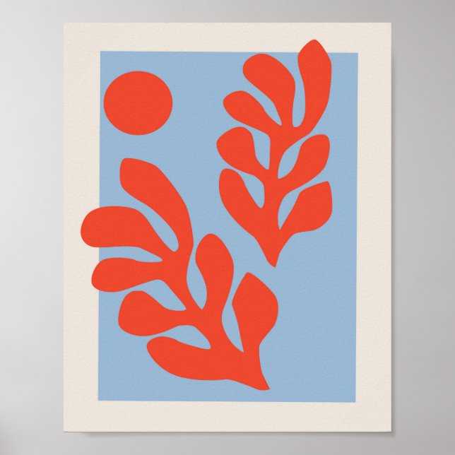 Poster Matisse deixa azul e vermelho (Frente)