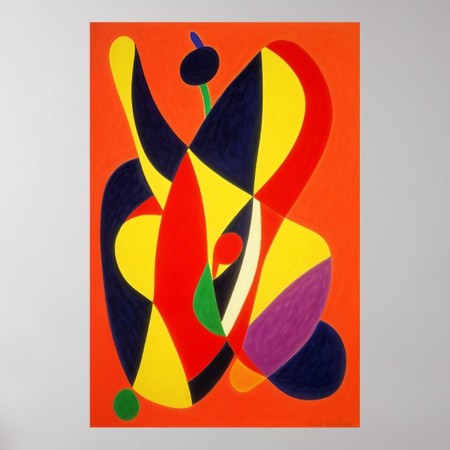 Poster Matisse inspirou Abstrato Wall Art (Frente)