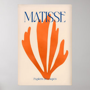 Poster Matisse Papiers Découpés Laranja Botânica Abstrata