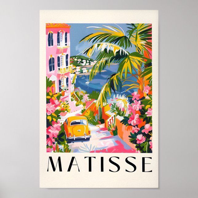 Poster Matisse Wall Art, Pink Beachy Decor, Itália Wall A (Frente)