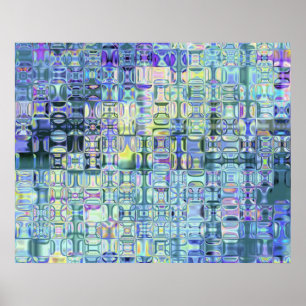 Póster Matiz psicadélicos dos blocos de vidro da arte