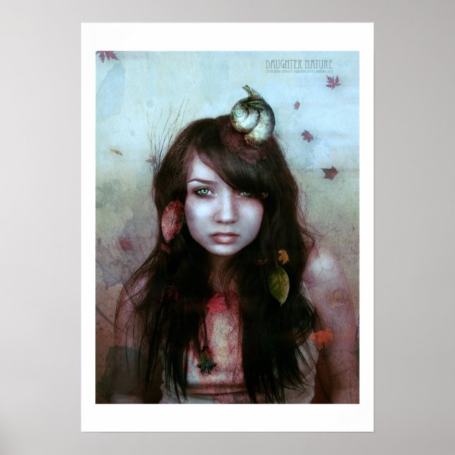 Póster Matizes azuis da filha natureza (Frente)