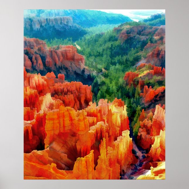 Poster Matizes dos Hoodoos no Bryce Canyon NP-Realismo (Frente)