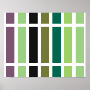 Poster Matizes Pretos Roxos Verdes