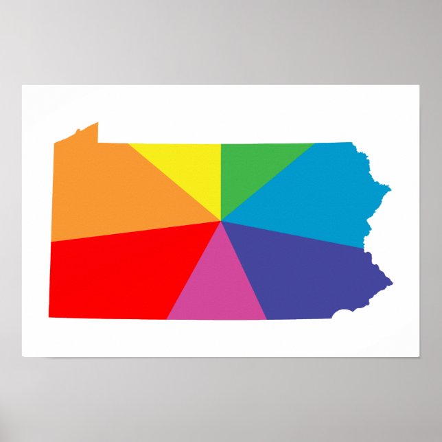 Póster matriz arco-íris da pennPensilvânia (Frente)