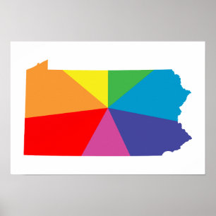 Póster matriz arco-íris da Pensilvânia