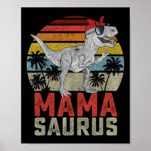 Poster Matriz da Família Mamasaurus T Rex Dinosaur Mama S