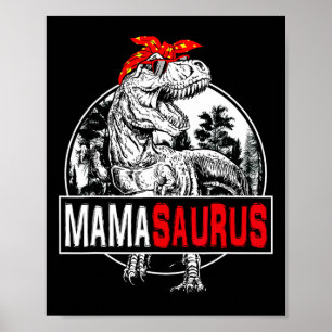 Poster Matriz da Família Mamasaurus T Rex Dinosaur Mama S