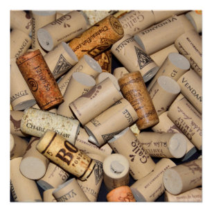 Póster Matriz de rolhas de vinho
