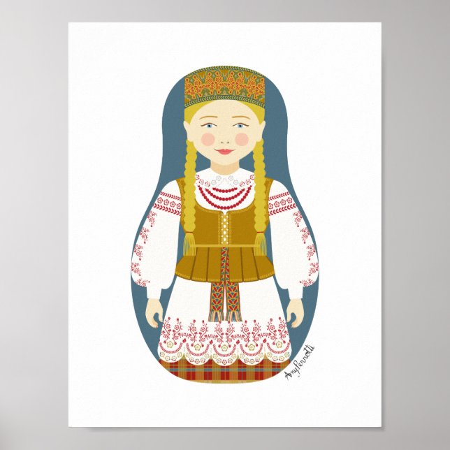 Poster Matryoshka lituano (Frente)