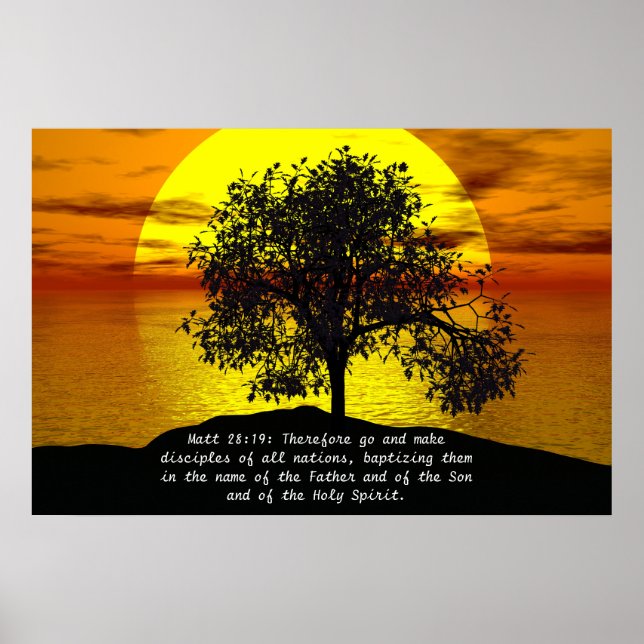 Póster Matt 28:19 Então vá e faça discípulos (Frente)