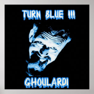 Poster Matte customizável de Ghoulardi (azul da