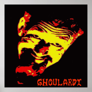 Poster Matte de Ghoulardi (vermelho/amarelo)