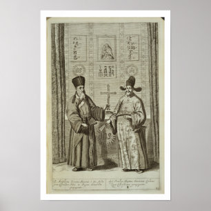 Poster Matteo Ricci (1552-1610) e Paulus Li, 'de Chin