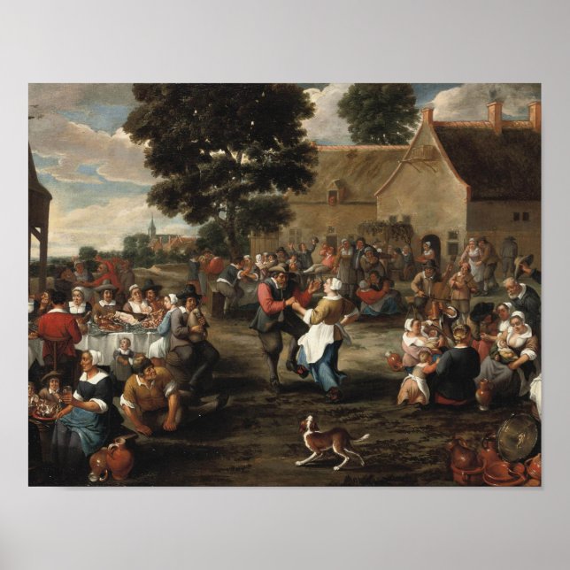 Poster Mattheus van Helmont - Banquete de camponês (Frente)