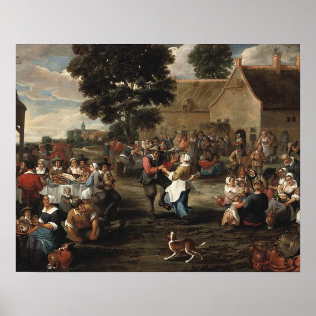 Poster Mattheus van Helmont - Banquete de camponês (Frente)