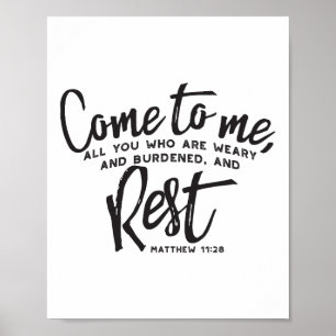 Poster Matthew 11 Bíblia Verse