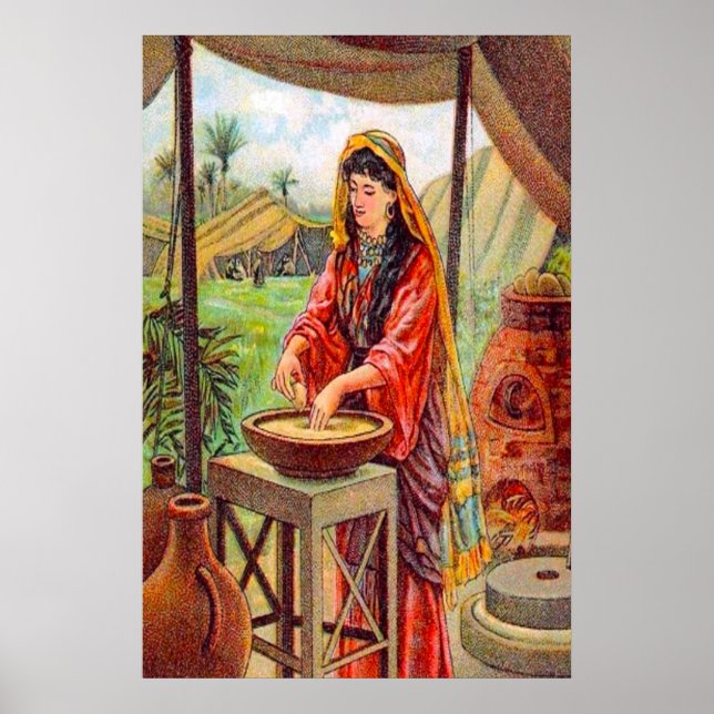 Póster Matthew 13:33 Parábola sobre levedura (Frente)