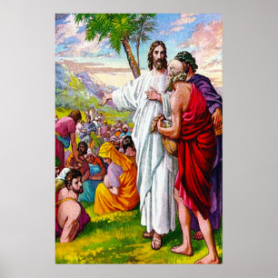 Poster Matthew 14:13-21 Jesus alimenta 5000 homens