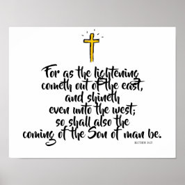 Poster MATTHEW 24:27 "Para como o raio..."