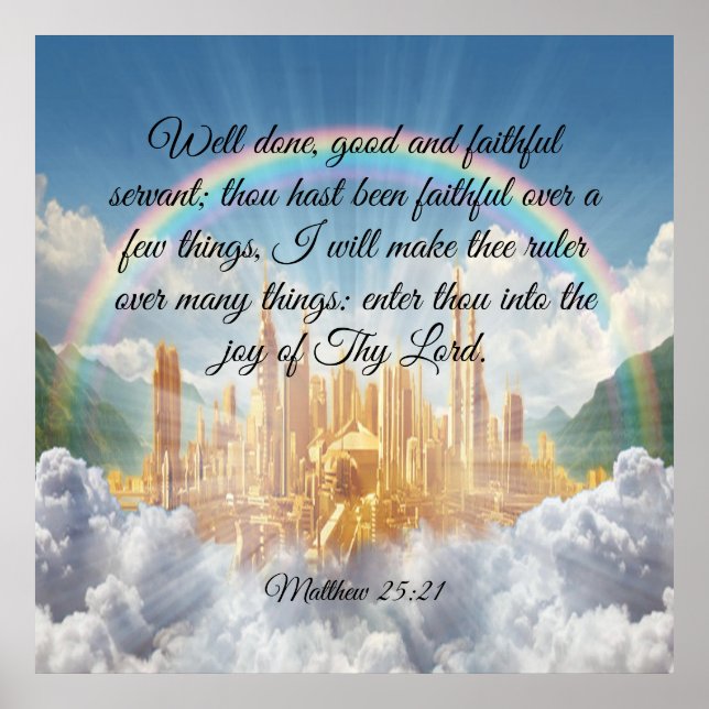 Poster Matthew 25:21 (Frente)