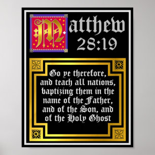 Poster Matthew 28 19 Novo Testamento Iluminado