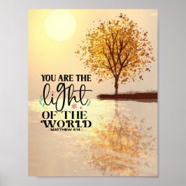 Poster Matthew 5:14 Você é a Luz da Bíblia Mundial