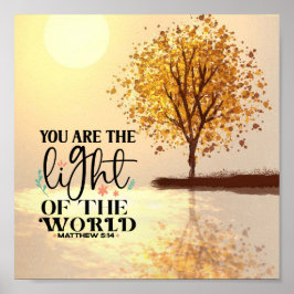 Poster Matthew 5:14 Você é a Luz da Bíblia Mundial