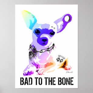 Póster Mau aos tatuagens e à perfuração do cão de