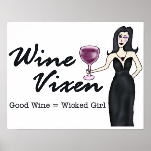 Poster mau da menina do Vixen do vinho