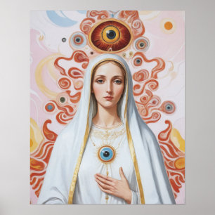 Poster Mau de Proteção dos Olhos Sagrada Mary