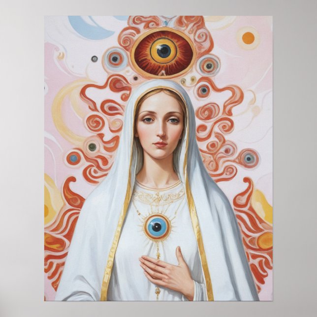 Poster Mau de Proteção dos Olhos Sagrada Mary (Frente)