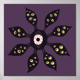 Poster Mau Monstro Olho, Arte Gótica Estranha