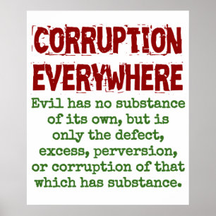 Poster Mau não tem substância própria - cota de corrupção